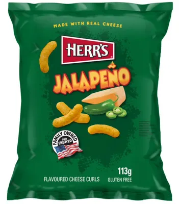 Produktbild von Herr's Jalapeño Cheese Curls 113g