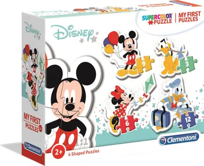 Zdjęcie produktu dla Clementoni - Disney Mickey Puzzle dla najmłodszych 3-6-9-12 elementów