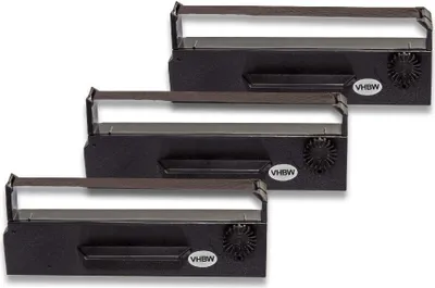 Produktbild von vhbw 3x Farbband Schriftband kompatibel mit NCR 9995-5200 Nadeldrucker, Bondrucker - Schwarz