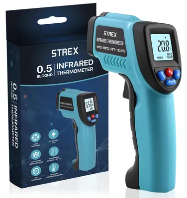 Productafbeelding van Strex Digitale Infrarood Thermometer - Bereik -50 t/m +550 °C - IR Thermometer - Warmtemeter