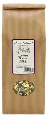 Produktbild von Lunderland Zucchiniflocken 125g 100% Zucchini Einzelfuttermittel