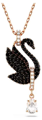 Produktbild von SWAROVSKI Damen Anhänger Schwan Schwarz Roségold-Legierungsschicht SWAN 5678045