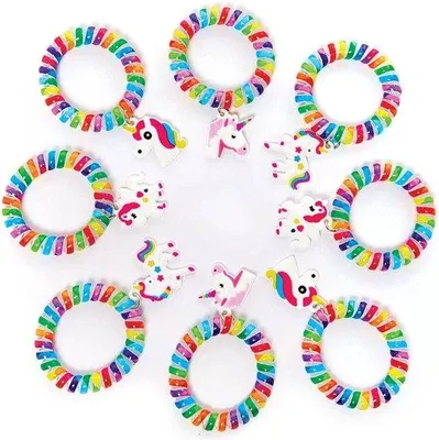Produktbild von Famanu Armbänder Einhorn bunt - Set von 8 für Kinder