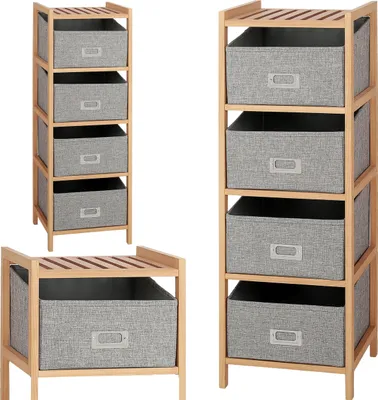 Immagine prodotto di Libreria in legno con 4 contenitori
