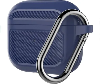 Produktbild von Mobigear Carbon  Apple AirPods 3 Hülle Flexibles Silikon - Blau