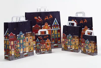Produktbild von Papiertüten für Weihnachten (22 + 10 x 31 cm)