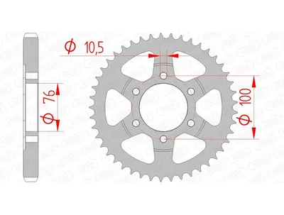 Produktbild von AFAM Kettenrad Stahl Standard - 530