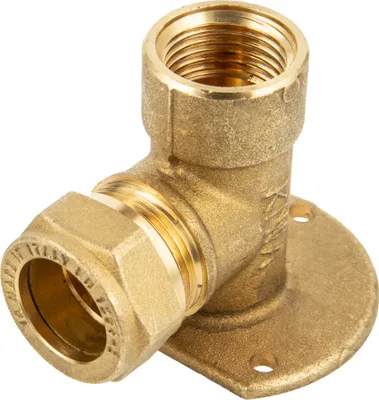 Produktbild von tecuro MS-Klemmringverbinder, Deckenwinkel mit Dreilochflansch 22 mm x 3/4 IG