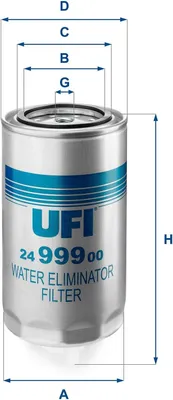 Produktbild von Kraftstofffilter UFI 24.999.00 für IVECO EuroTrakker Filtereinsatz