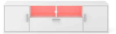 Zdjęcie produktu dla Homlando szafka RTV Blanca 150 cm biały mat LED RGB