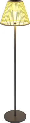 Zdjęcie produktu dla Lampa solarna Outsunny Solar Floor Lamp z rattanu z czujnikiem światła, 25 diod LED, automatyczna lampa solarna w stylu boho, IP44, wodoodporna, lampa solarna, lampa zewnętrzna do ogrodu, balkonu i trawnika, Ø33 x 135 cm