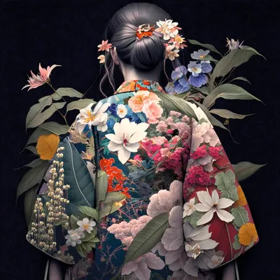 Produktbild von Leinwandbild Geisha V 40x40 cm