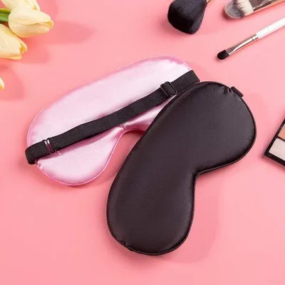 Produktbild von Nachtmasker verstelbare zijdeband huidvriendelijk ultrazacht slaapbril 2er Set