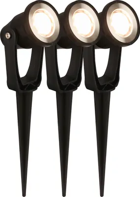 Immagine prodotto di CONNECT TO SHINE Set iniziale Lilis con set di 3 faretti da giardino LED, IP65