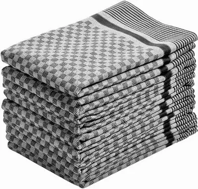 Produktbild von 5er-Set Geschirrtücher 100 x 50 cm in Schwarz aus 100% Baumwolle