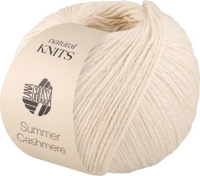 Produktbild von Lana Grossa SUMMER CASHMERE 50 g Feines Kettengarn aus Baumwolle und Kaschmir 210 m Farbe 002- Creme