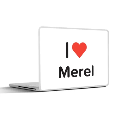 Produktbild von MuchoWow® Laptop Aufkleber Sticker Cover Ich liebe - Merel - Mädchen 30x21 cm - Sticker für Laptop - Selbstklebend