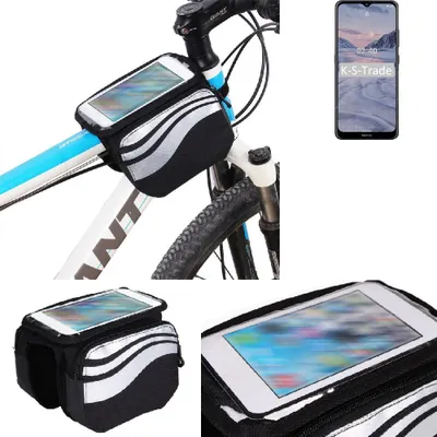 Produktbild von K-S-Trade Rahmentasche Fahrrad-Halterung kompatibel mit Nokia 2.4 Rahmenhalterung Fahrrad Handyhalterung Fahrradtasche Handy Smartphone Halterung Bike