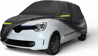 Produktbild von Autoabdeckung fš¹r Renault Twingo II/III 2007-2020 210D-PU Outdoor Vollabdeckung Ganzjahres-Wasserdichter Sonnen-Regen-Schnee-Schutz mit Fahrertš¹r-Rei?verschluss