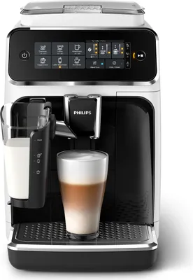 Image de Philips Machine à café automatique 3200 Series, 5 spécialités de café, système de lait LatteGo, écran tactile, blanc (EP3243/50)