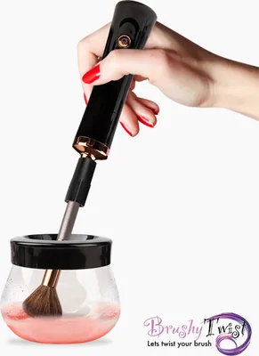 Image de Brushy Twist - Nettoyant pour pinceaux de maquillage - Convient à presque tous les pinceaux cosmétiques traditionnels