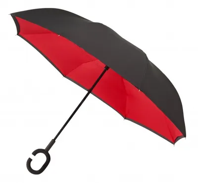Produktbild von Regenschutz nach außen 107 cm Polyester rot/schwarz