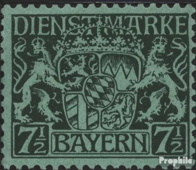 Produktbild von Briefmarken Bayern 1916 Mi D18 postfrisch Staatswappen