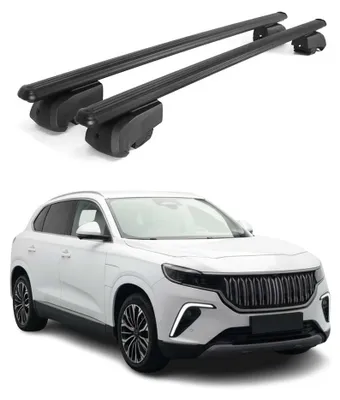 Productafbeelding van Draagbalken, basissteunen voor Togg T10X, modeljaren 2023-2025, draagvermogen 75 kg, ABE-certificering, aluminium, zwart, 2-delig, AI-gegenereerde afbeelding