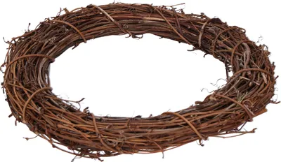 Image de Couronne décorative en rotin, diamètre 25 cm