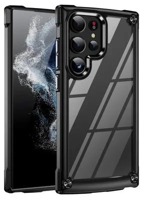 Productafbeelding van Beschermhoes voor Samsung Galaxy S24 Ultra. Stootvast, gemaakt van TPU en PC met versterkte randen