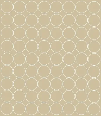 Productafbeelding van Ronde stickers, 5 cm diameter, 72 stuks, beige, glanzend