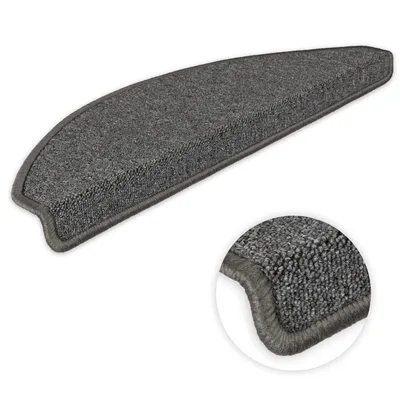 Produktbild von Stufenmatten Ariston im Sonderformat 64/20cm Halbrund Grau 15 Stück