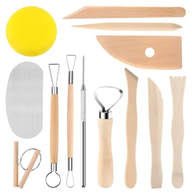 Produktbild von Set mit 13 Töpferwerkzeugen für Modellierung und Sculpting