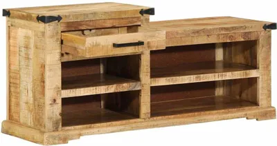 Produktbild von vidaXL Bank mit Schubladen Braun 110 x 35 x 50 cm Raue Mango