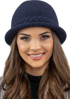 Produktbild von Vivisence damen hut eleganter wintermütze warm und gemütlich kopfbedeckung an winter und herbst warm dick strickmütze, klassisch mütze für frauen, hergestellt in der eu, dunkelblau, einheitsgröße