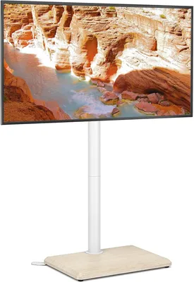 Produktbild von TV-Standfuß höhenverstellbar, drehbar, für 32-60 Zoll, max. VESA 400x400mm, bis 40 kg, beige