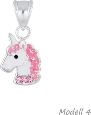 Produktbild von Kinderkette Silber 925 Kette: Einhorn Halskette für Mädchen Modell 4