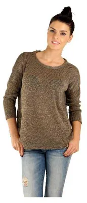 Produktbild von Damen Pullover Strickpullover Pulli; S/M; Cappuccino