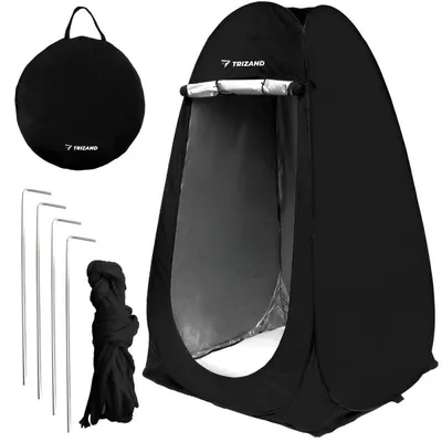 Image de TRIZAND 23492 Tente de douche 190 x 110 x 110 cm noir