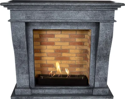 Produktbild von Xaralyn Ethanol-Kamin - Kreta BST-SBU - schwarz Naturstein - 3 kW Heizung - Kaminsims inklusive Einbaukamin - Dekokamin