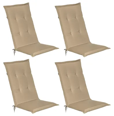 Produktbild von Beautissu 4er Set Gartenstuhlauflage Loft HL Natur, 120x50x6cm