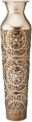 Produktbild von Metallvase 40 cm, goldfarben, für Trockenblumen