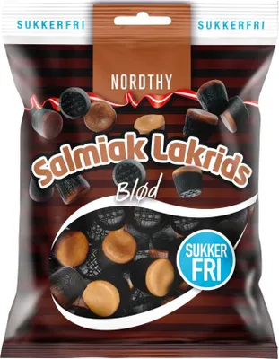 Produktbild von Nordthy Salmiak Lakrids Blød zuckerfrei 65g