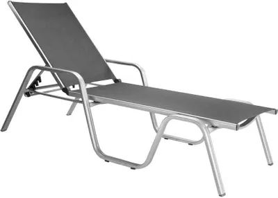 Produktbild von KETTLER BasicPlus Stapelliege, silber/anthrazit, Alu/Textilene, 202 x 70 x 37,5cm, 0301214-0000