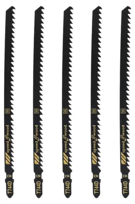 Image de 5 lames de scie sauteuse T744D, de 180 mm de long, pour le bois et le métal