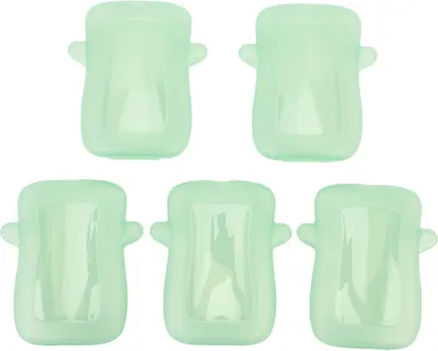 Produktbild von 5 Stück quetschsichere Lebensmittelbeutelhalter, auslaufsichere Baby-Saftbox für Kleinkinder, Grün