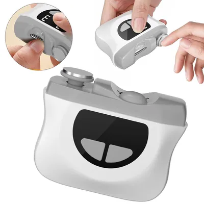 Produktbild von Elektrischer Nagelknipser,3 Geschwindigkeiten Nagelschneider mit LED Licht,3 in 1 Automatisch Schneidend und Schleifend + Aufbewahrung von Nagelresten