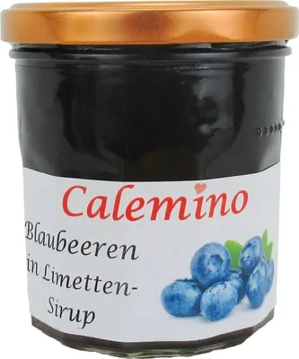 Produktbild von Blaubeeren in Limetten-Sirup 350g