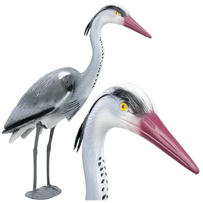 Zdjęcie produktu dla Figura figurka ogrodowa czapla stojąca odstraszacz czapli do oczka wodnego ozdoba ogrodowa 67 cm