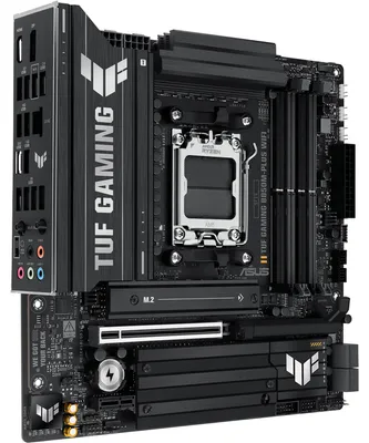 Produktbild von ASUS TUF GAMING B850M-PLUS WIFI, AMD, Sockel AM5, AMD Ryzen 7000 Series, AMD Ryzen 8000 Series, AMD Ryzen 9000 Series, Sockel AM5, DDR5-SDRAM, 192 GB